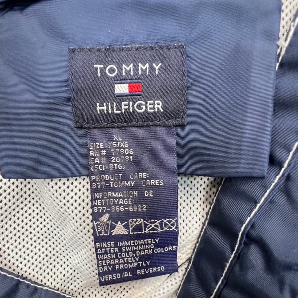 Tommy Hilfiger Mens Navy Blue Vintage Board Shorts Swim Trunks XL 9/00 Retro - Picture 4 of 14